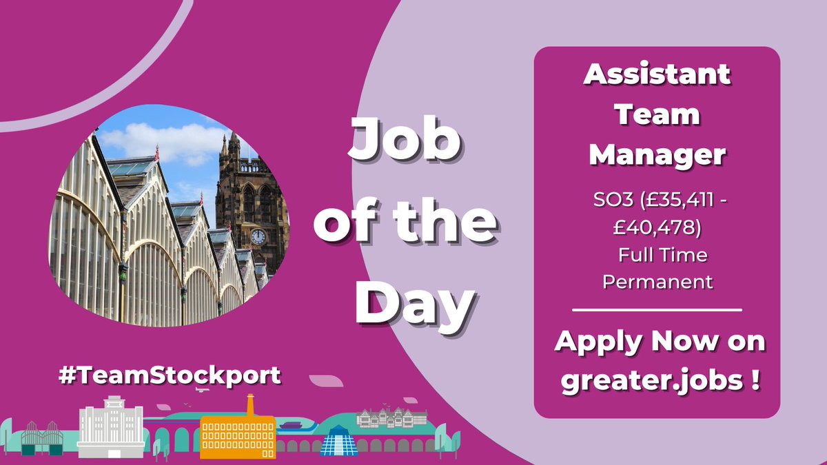 JobsAtStockport's tweet photo. Are you a Registered #SocialWorker with an interest in achieving better outcomes for adults with learning disabilities & autism?
#TeamStockport is looking for an experienced #AssistantTeamManager, find out more and apply now ๐ https://t.co/JqSLerV2to https://t.co/XsuZ20ckW5