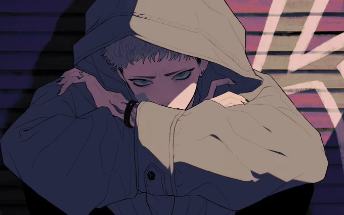 案外描いてた#ホワイトデーは銀髪白髪を愛でる日 