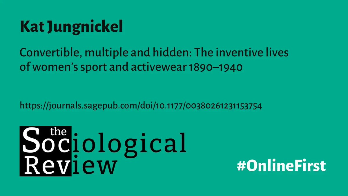 What can historic patents for women's clothes tell us about those who designed and used them? In new #OpenAccess research, @POPinvention look at sportswear with creative features that aimed to help women claim their share of public space. #OnlineFirst buff.ly/3Jd3dJp