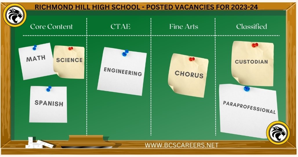 Looking for a few GREAT teachers at RHHS! #ComeToTheCoast #OneBryan