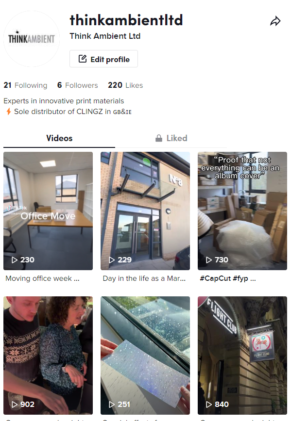 Thinkambient's tweet photo. If you haven't already, give us a follow on TikTok! https://t.co/NiFY5l9e8J https://t.co/Rv8vxidLm4