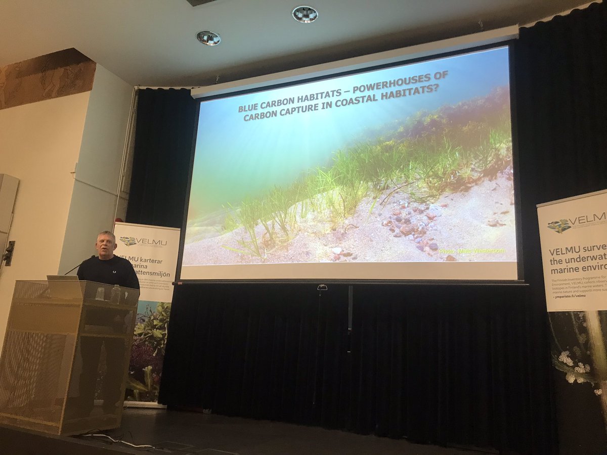 @anorkko talking about coastal habitats and #biodiversity & C cycling in the #BalticSea @VELMUohjelma -conference on #marine nature organized by @SYKEint @Tvarminne @balticseacentre
