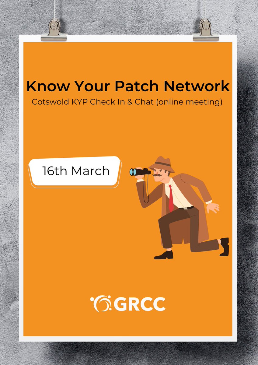 It's that time again! If you are working with vulnerable people in the Cotswolds, come and join us for a chat where you get to set the agenda. The meeting will be held via zoom this Thursday (16th March). Register now at crm.grcc.org.uk/civicrm/event/… #GRCC