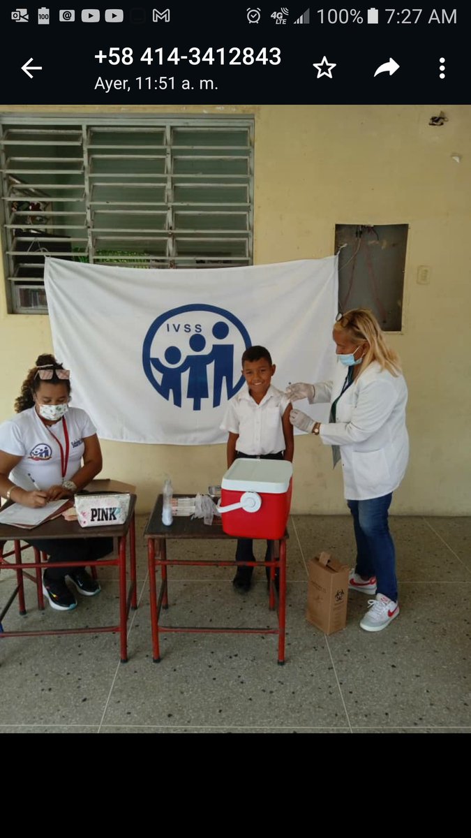 IvssMoron's tweet photo. Gente IVSS, en cumplimiento instrucciones de #MPPS se está incrementando acciones para una mayor cobertura Vacunal, ante la posibilidad de brote de Difteria. Nuestra meta prevenir  Enfermedades inmunoprevenibles! @MinSaludVE @MagaGutierrezV https://t.co/Vq0oKzxrTS