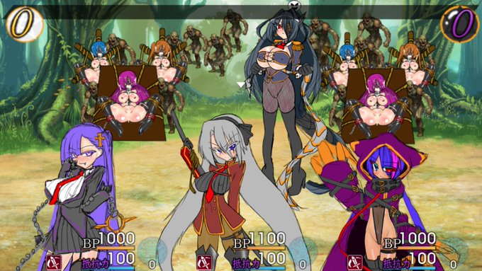 ゴブリン異界の敵キャラその2
蛇腹剣を使うエロ軍服ってコンセプトだったけど・・・蛇腹剣むっず(';ω;`) 