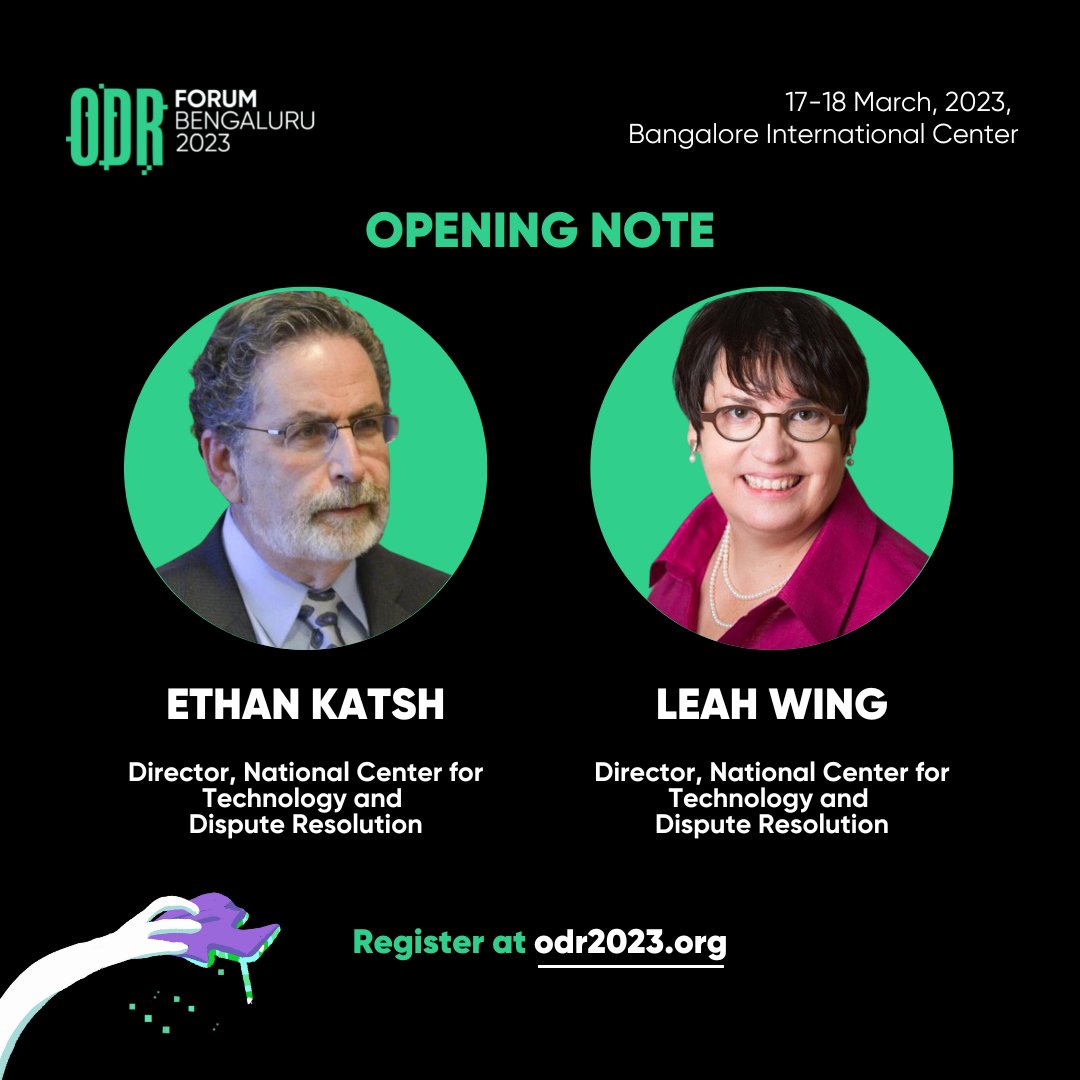 Opening Note at the #ODRForum2023🚀 by @EKatsh & Leah Wing | March 17, 10:00 AM Register at odr2023.org
