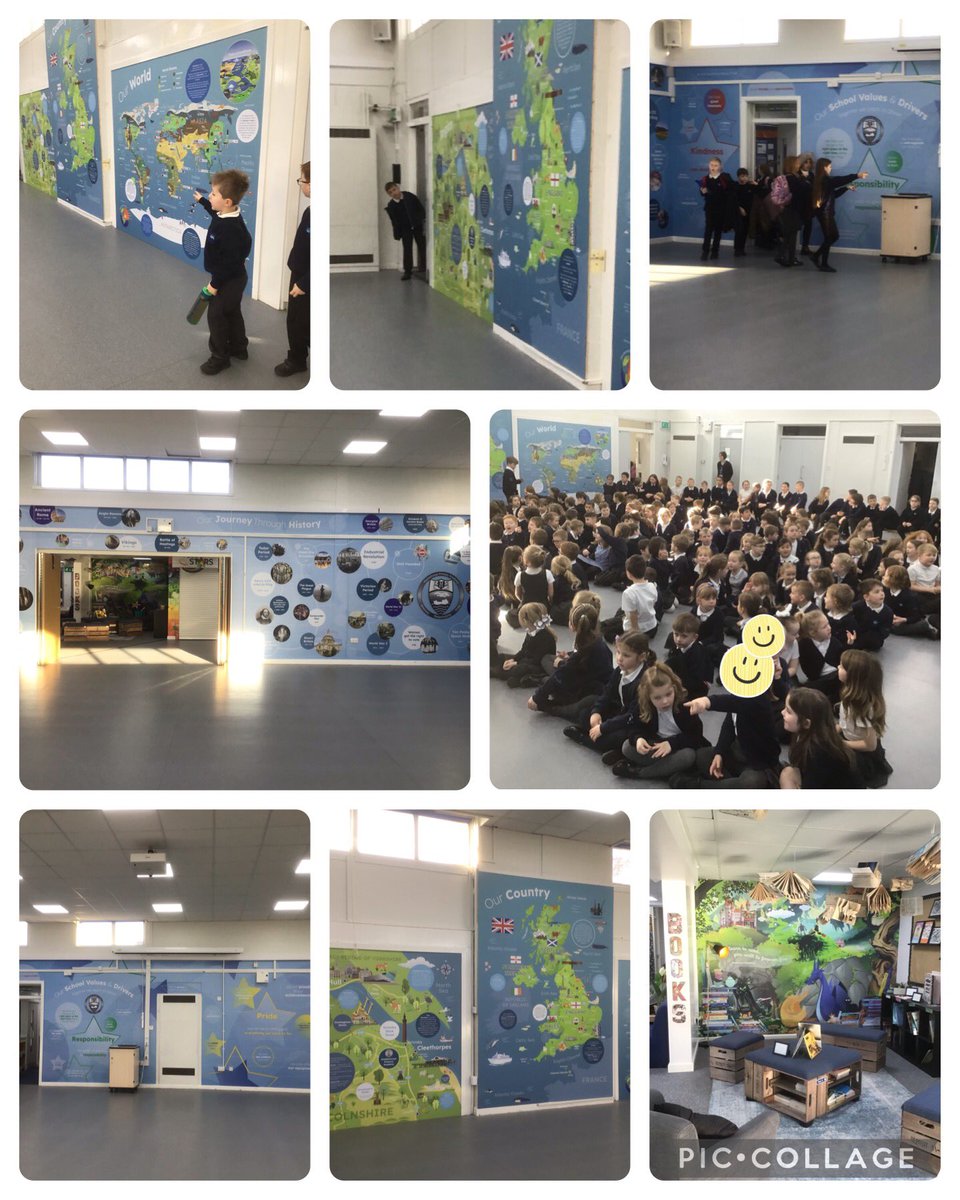 MiddlethorpeELT's tweet photo. What better way to follow up the @EnquireTrust conference with new hall graphics! Thank you so much to @HiveMCR! I was lucky to capture their first reactions as they walked in, and gave them time in assembly to explore. The epitome of #botheredness! https://t.co/YPNLygl43R