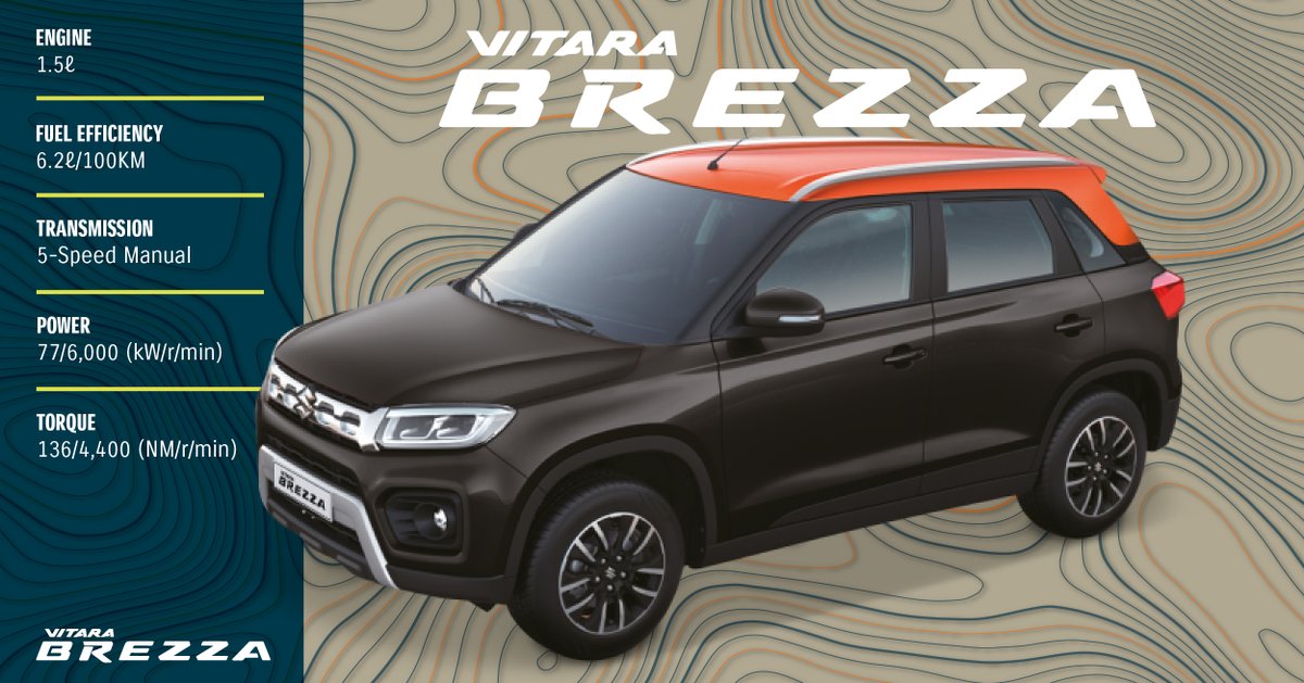 Suzuki_ZA's tweet photo. Looking for a ride that's as stylish as it is adventurous? With our Vitara Brezza, you can explore to your heart's content.
From off-road adventures to cross-country road trips, it's up for anything. Get behind the wheel here: https://t.co/JqoBxaZdws
#SuzukiSA #ItJustGetsBrezza https://t.co/izTpKEHx89
