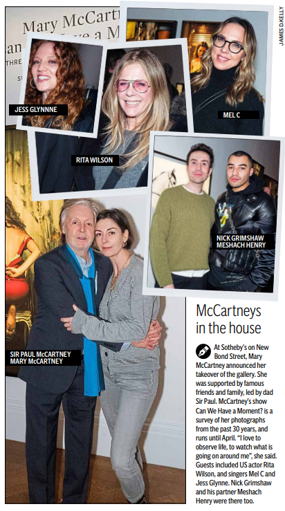 Photographer Mary McCartney was supported by her dad Paul at a recent show opening

standard.co.uk/news/londoners…