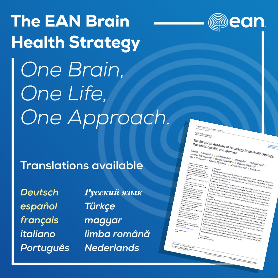 EANeurology's tweet photo. It's #BrainAwarenessWeek this week!
Did you know our published Brain Health Strategy paper is available in several languages in addition to English? You can visit our website to download the paper in your own language.
👉https://t.co/ecdHKsnuTp
#BrianHealth #BrainHealthForAll https://t.co/9V4leg0tAs
