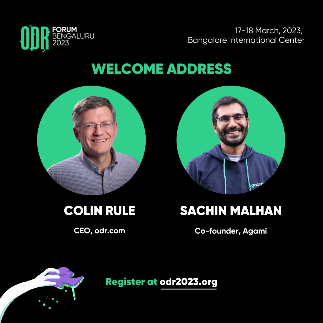 Welcome Address at the #ODRForum2023🚀 by @crule @sachinmalhan | March 17, 10:00 AM Register at odr2023.org⚡