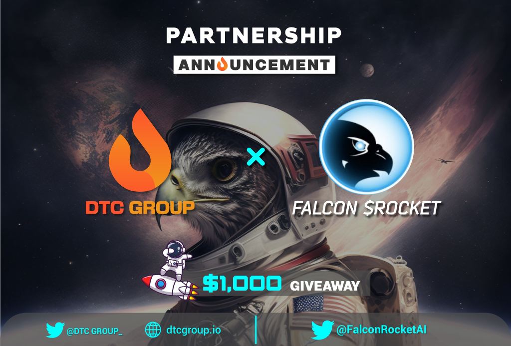 DTCGroup_'s tweet photo. 💠  PARTNERSHIP ANNOUNCEMENT 💠

We are proud to announce the partnership between 🔸@DTCGroup_ x @FalconRocketAI

🏆 We are giving away $1000 worth of $ROCKET tokens distributed to 20 random winners you just have to

1) Follow @DTCGroup_  and @FalconRocketAI 
2) Like, Retweet this post, and tag 3 friends!
 
🟢  Project Falcon $Rocket is an AI, meme-coin, Elon Musk-inspired project that is looking to become a household name on the Ethereum network.

🟢  Following in the footsteps of meme coin-inspired cryptocurrencies like Doge, Shiba, Floki, and BabyDoge. $Rocket is an artificial intelligence, community-driven project.

DTC Group is Top Web3 Accelerator & Agency Providing One-Stop-Service in SEA 
Ideate, Incubate, & Accelerate,, We’re here to "Scale the Unscalable"

🌎 Falcon's Website: https://t.co/WJaiIgOkjq
🔸DTC Group's Link Tree: https://t.co/TRUyOrxwtK

#Giveaway #Airdrop #DTCGroup #FalconRocketAI #ElonMusk