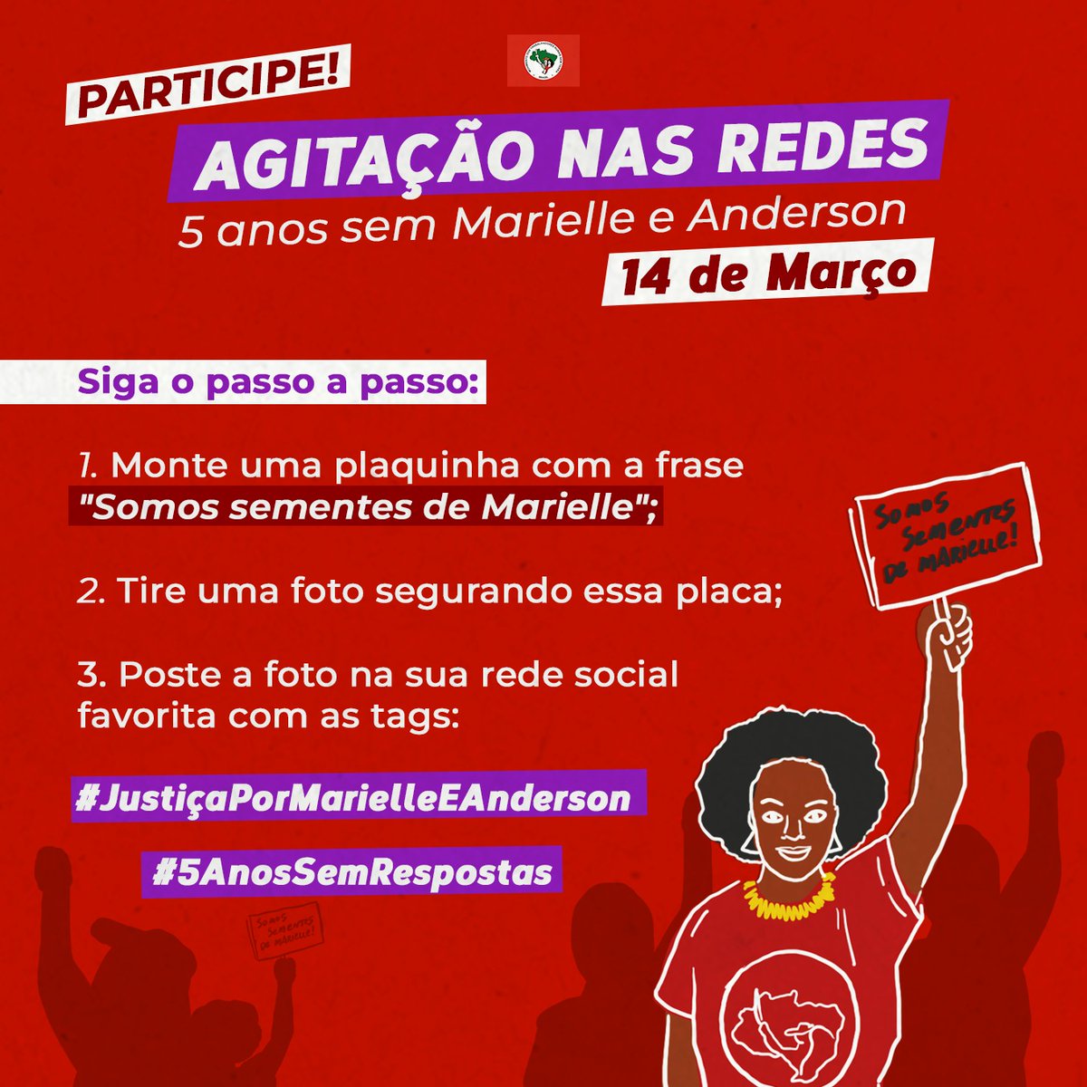 ReginaMiranda79's tweet photo. *#JustiçaPorMarielleEAnderson* e *#5AnosSemRespostas*. 

#MulheresEmLuta #MulheresPorTerraEDemocracia
@bancariosctba https://t.co/21vdfzM7Gc