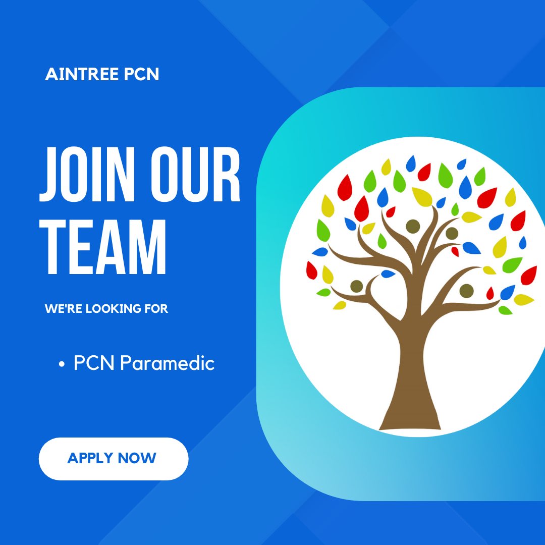 📢 Aintree Primary Care Network is looking for two full-time paramedics. 

Apply today and join our team! 

beta.jobs.nhs.uk/candidate/joba…