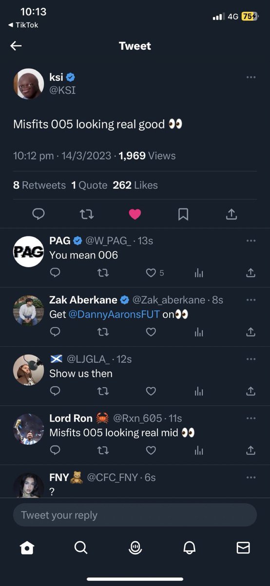 morganbrookesy's tweet photo. @KSI We all seen bro https://t.co/HJMFWdisAQ