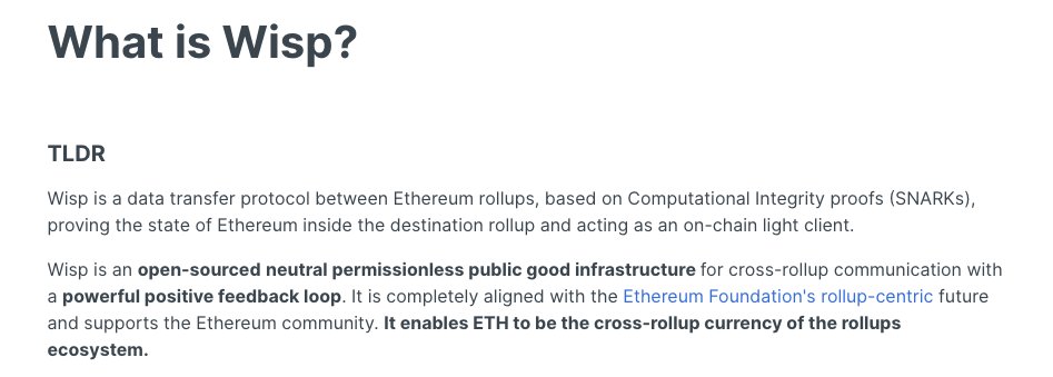 Wisp is Alpha. Alpha is Wisp. Coming out in 24h. Wisp is the glue of #ethereum #rollups