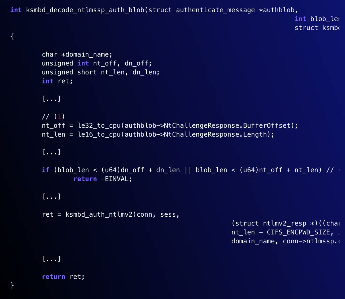 0xor0ne's tweet image. Linux unauthenticated remote code execution in kernel context (CVE-2023-0210 affecting KSMBD)
CVE analysis writeup by @sysdig
sysdig.com/blog/cve-2023-…
#Linux #kernel #exploit #infosec #cybersecurity