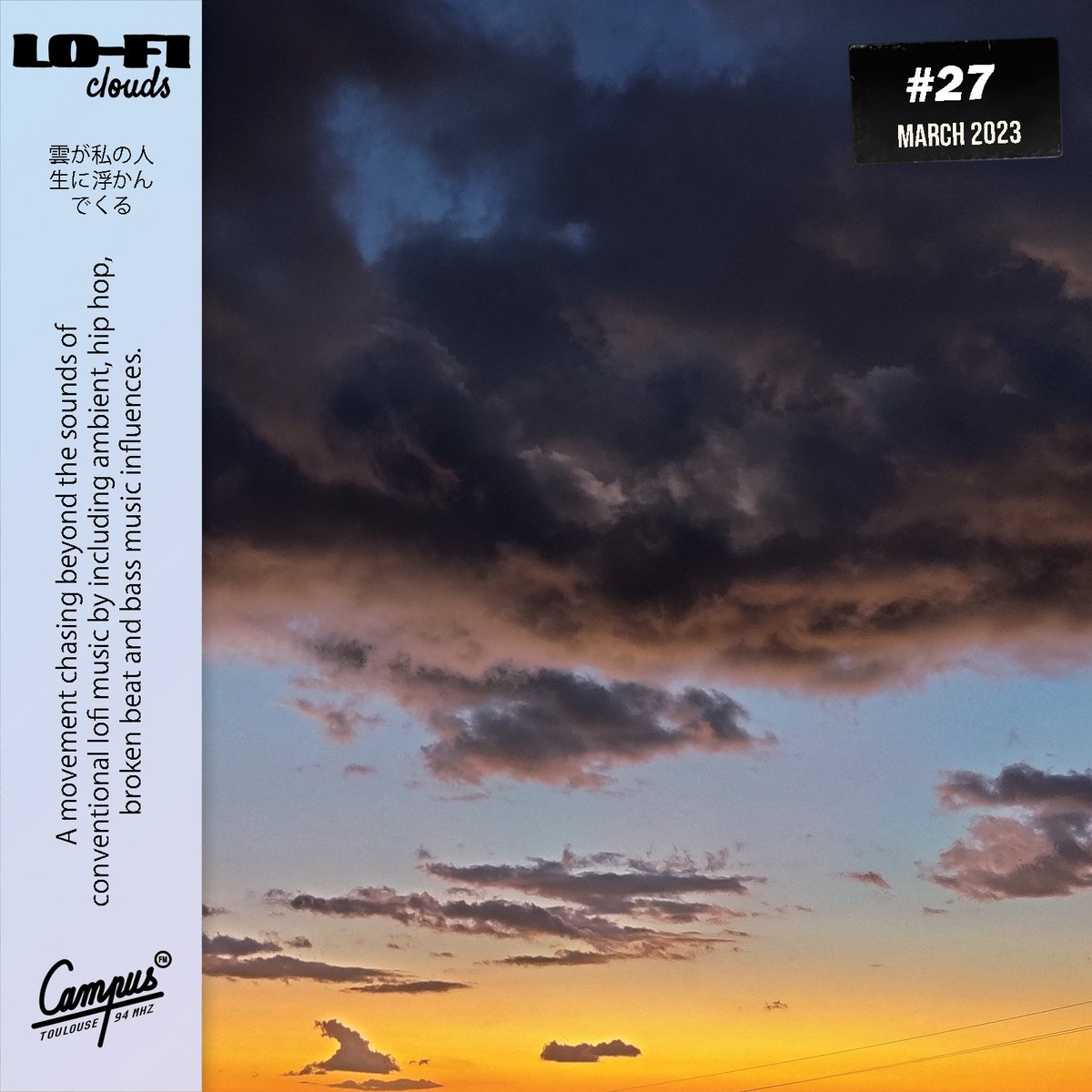 LFC (@lofi_clouds) on Twitter photo Another month, another selection for <a href="/campusfm/">Campus FM</a> 📻
New & forthcoming #lofi music included by the likes of <a href="/JosiahSoren/">Josiah Soren</a> - <a href="/YJKLofficial/">YJKL</a> - <a href="/a_psylone/">Psylone</a> - <a href="/jetfueljayy/">JetFuelJayy</a> - <a href="/info26031964/">Roberto</a> + + +
Listen live & direct TODAY from 9-10pm CET via campusfm.net or 94FM (Toulouse area) Another month, another selection for <a href="/campusfm/">Campus FM</a> 📻
New & forthcoming #lofi music included by the likes of <a href="/JosiahSoren/">Josiah Soren</a> - <a href="/YJKLofficial/">YJKL</a> - <a href="/a_psylone/">Psylone</a> - <a href="/jetfueljayy/">JetFuelJayy</a> - <a href="/info26031964/">Roberto</a> + + +
Listen live & direct TODAY from 9-10pm CET via campusfm.net or 94FM (Toulouse area)