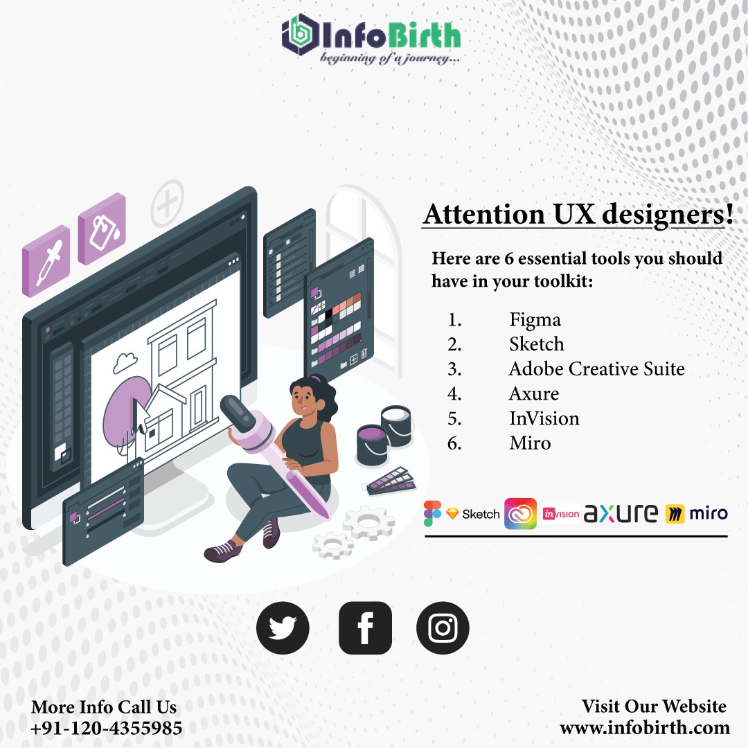 Infobirth1's tweet image. Make sure to add these tools to your toolkit to streamline your design process and create amazing user experiences. Which of these tools do you use the most? Let us know in the comments below! #uxdesign #uxtool #uxdesigner #Figma
#designtools #uxuidesign