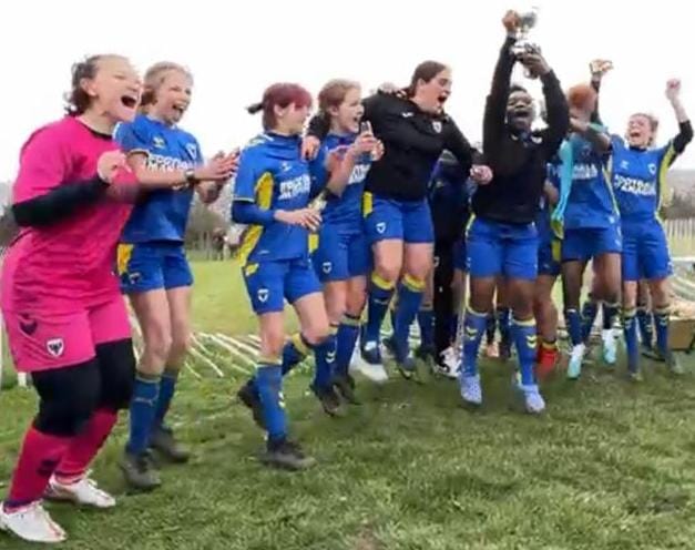 Congrats to the u15's <a href="/AFCWGirls/">AFC Wimbledon Girls' Pathway</a> Surrey for winning the #SCWGL Trophy #afcwgirls