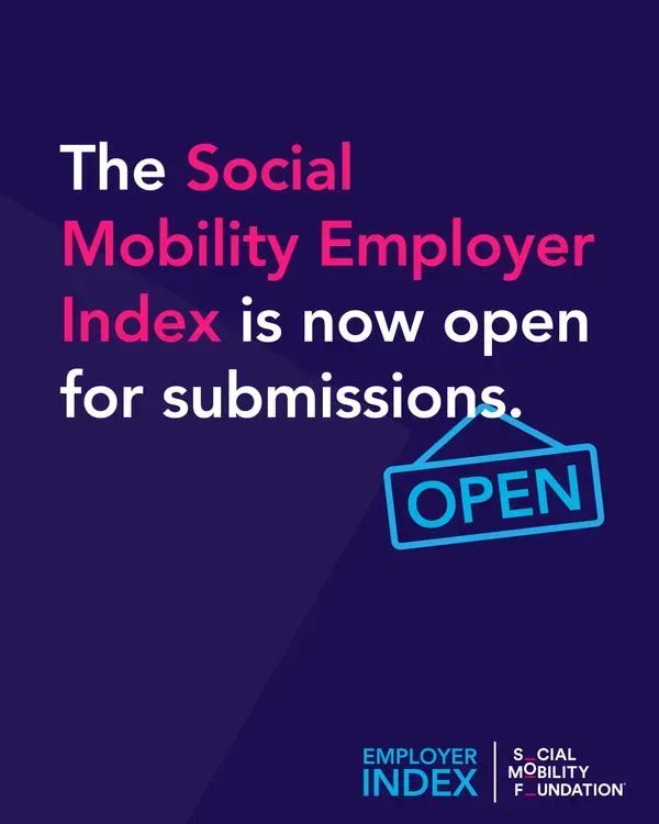 The 2023 @SocialMobilityF Employer Index is now open for entries.

The Index is a benchmarking and assessment tool that analyses eight areas of workplace social mobility.

Every entrant receives personalised feedback on how to improve 👇 
#SMFIndex23 

buff.ly/3JAVxRk