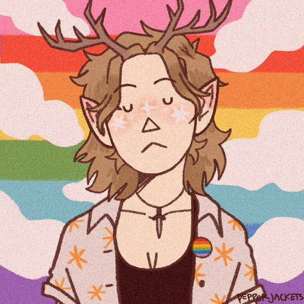 anirose_art's tweet photo. if I had antlers, elf ears, and stars on my face my happiness would be higher https://t.co/aMQJnpUiHw