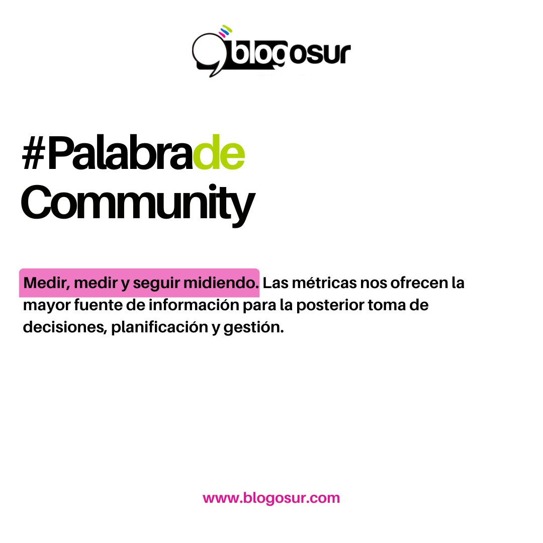 Blogosur's tweet photo. Hoy traemos #PalabradeCommunity donde hablamos de la importancia de la buena gestión de las métricas.
😃👉
#palabradecommunity #communitymanager #herramienta #metricas #blogosur https://t.co/ynOR2zmPtR