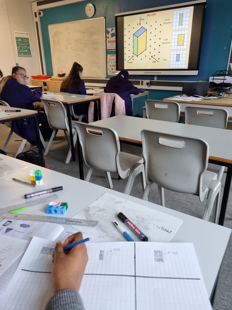 AHSMathematics's tweet photo. Fantastic visual lesson with year 9's working with the multilink blocks to represent plans and elevations!! #AHSMaths #welovemaths #Mathsisfun #visualmaths https://t.co/HUMUzZwWIM