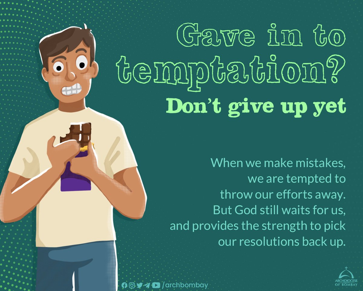 archbombay's tweet image. God is faithful, and he will not let you be tempted beyond your ability, but with the temptation he will also provide the way of escape, that you may be able to endure it. - 1 Corinthians 10:13

#BackToGod #Lent #Temptation #Repent #Believe
