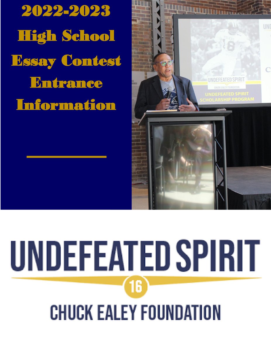 SpringfieldSch7's tweet photo. Please apply for The Chuck Ealey Undefeated Spirit Foundation by Tuesday, March 21.... https://t.co/MuJqvtqSoI