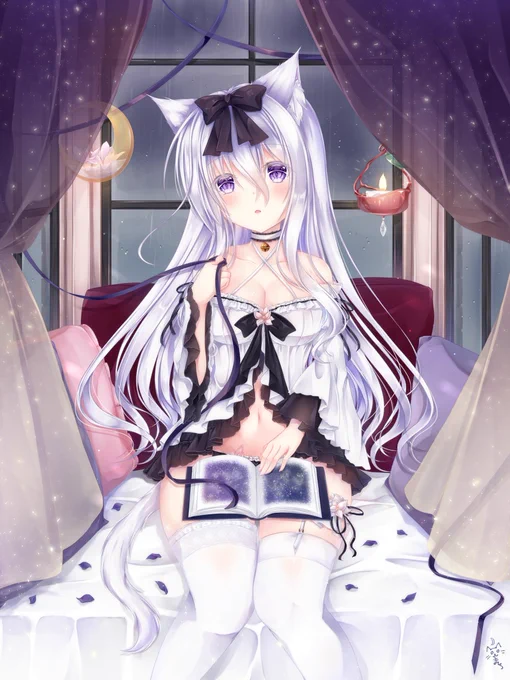 #ホワイトデーは銀髪白髪を愛でる日 ふわふわの白髪は落ち着く・・・! 