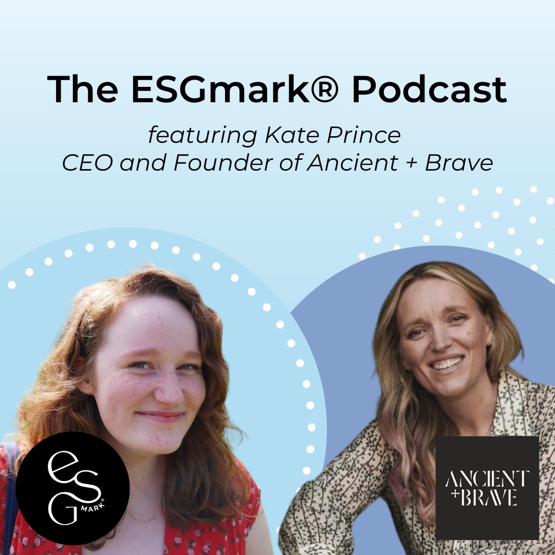 ESGmarkOfficial's tweet photo. We're excited to announce the #ESGmark® #Podcast, in which we delve into #sustainability in #business. Our first guest is Kate Prince the #CEO & Founder of @ancientandbrave
To learn more about how Kate grew a thriving #ecofriendly business, head to the link in our bio! https://t.co/pj3HZn76lb