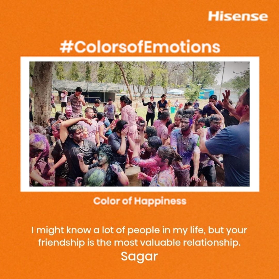 aaasagar098's tweet photo. #ColorsofEmotions @Hisense_IND
#Hisenselndia #Hisense #ContestAlert
Join:-
@SuchetaChauhan5
@mohit_iammohit
@iamsubhash7 https://t.co/prCrnVM08x