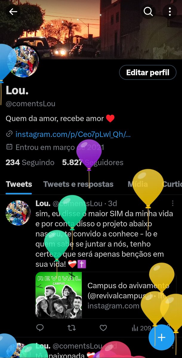 comentsLou's tweet photo. SUUUUBIIIIIUUUUU, somente agradecer mais esse um ano de vida extremamente abençoado por Deus #20daLou 🥳🤩🙌🏻 https://t.co/0CRCKyrcry
