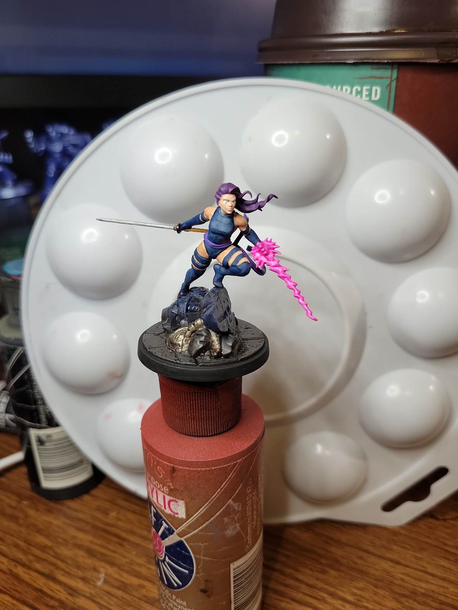 AlmostMeek's tweet photo. I am not good at faces, or taking photos, but here is my finished Psylocke from Marvel Crisis Protocol

#paintedmini #painting #marvelcrisisprotocol #miniatures #minis #mcp #paintedminiatures #miniaturegames https://t.co/stnLtMq6X6
