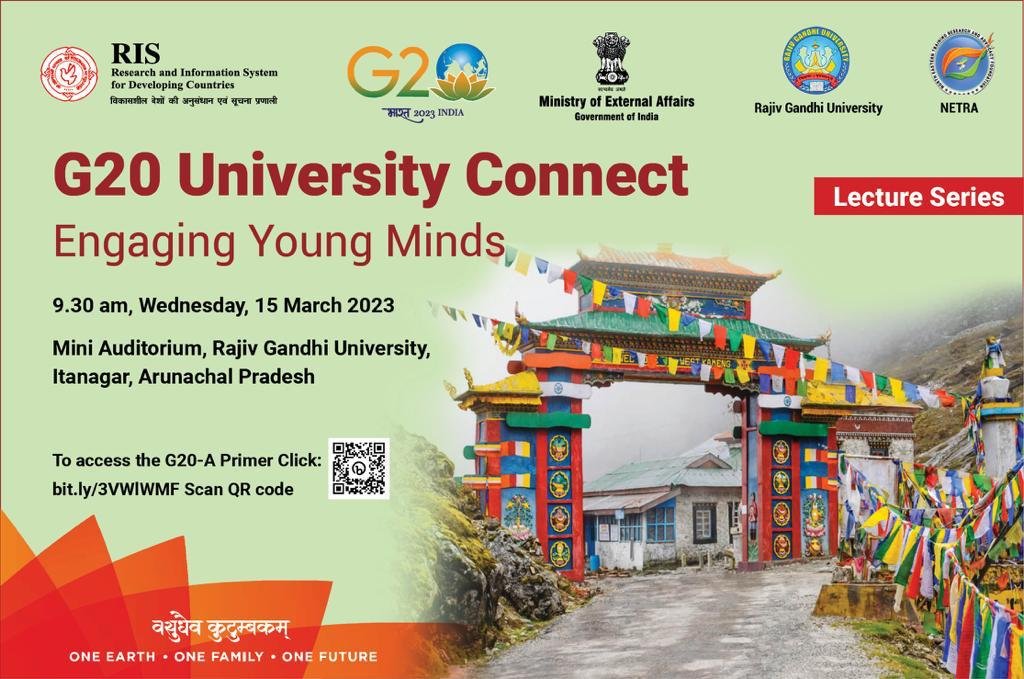 Best wishes ! G20 #UniversityConnect at RGU , Itanagar