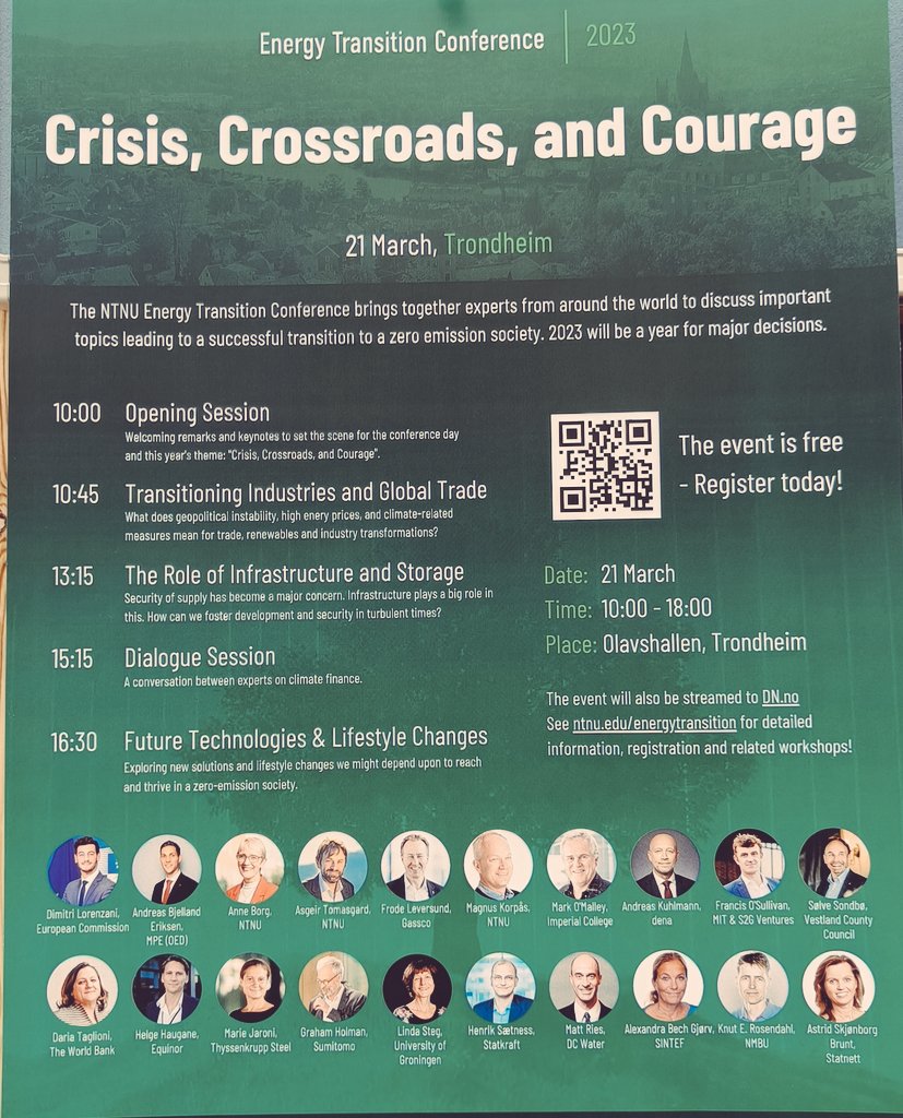 ZaneDatava's tweet image. Next week in Trondheim #crisis #crossroads #courage at the #NTNU Energy transition conference 2023 #energytransition #justice