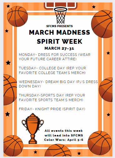 advocate_1's tweet photo. #MarchMadnessSpiritWeek is on in #KnightNation @71stCMS!🥳🏀🗑️🛡️💙❤️ https://t.co/PnOtkSZgK1