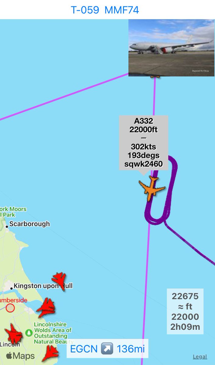 amagicdrag0n's tweet photo. #realadsb Type: #A332 Tail: #T059 Callsign: #MMF74 Icao: #480C45 • 136mi Northeast of #EGCN Doncaster Sheffield, UK • https://t.co/N1NgYdZrBm