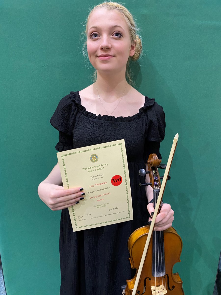 WeaversAcademy's tweet photo. Congratulations to Lily who achieved a 3rd place with a commended performance on the violin at the Rotary Club Music Festival #Independence #Engagement #LearningWithPride https://t.co/6ShckeBi07