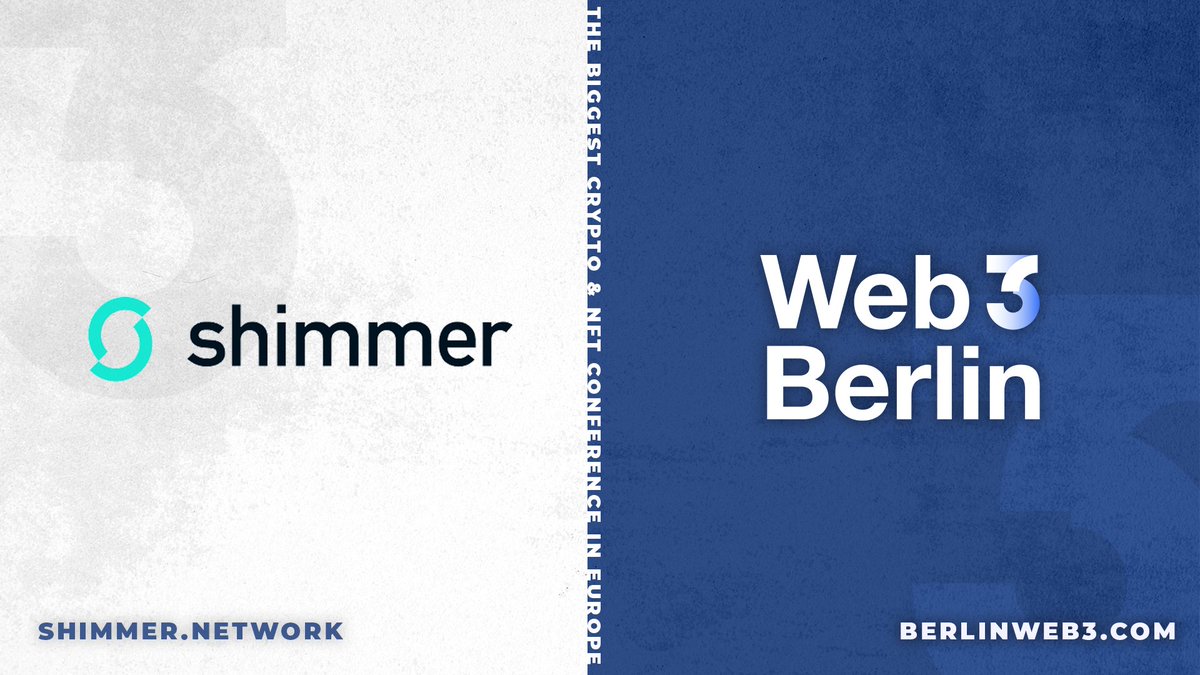 web3globalmedia's tweet photo. 🚀 We're thrilled to announce that @shimmernet is joining  #Web3Berlin conference!

👨‍💻 Shimmer is a scalable and feeless L1 network that anchors in L2 SC chains to enable unstoppable web3 economies

 🙌 See you in Berlin! https://t.co/Be7AMXmMbV