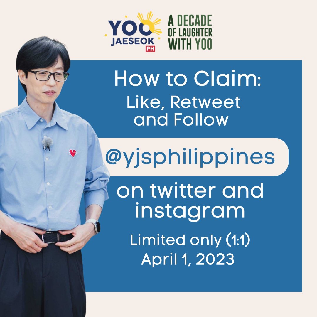 yjsphilippines's tweet image. Hi PH Runners! 

We’re giving away limited freebies for #RunningManInManila. (100pcs) Please see mechanics below. The location where to claim will to be announced.

See you on April 1! 💙💛