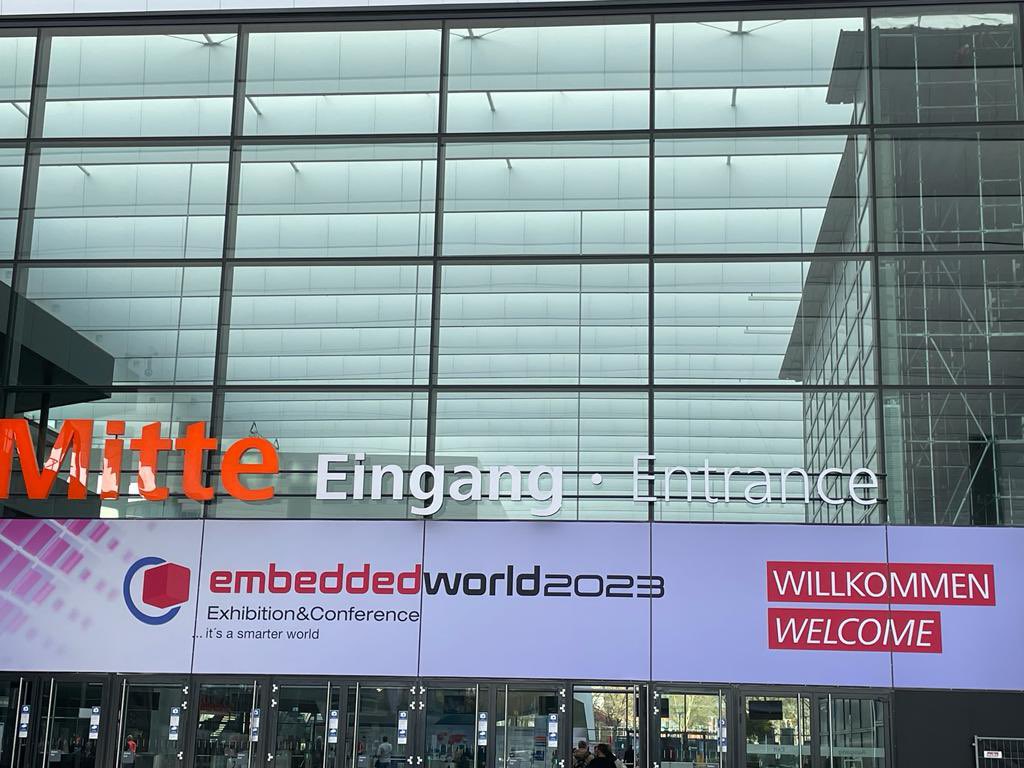 ReidyPa's tweet photo. Fantastic morning here at the opening day of #embeddedworld2023 we are located in Hall 3 Stand 633, if you are attending the exhibition and conference please do visit, we look forward to meeting you! @connect_ie @patkellyconnect @DirkPesch @scienceirel #ew23 https://t.co/iG2XtMjxUL
