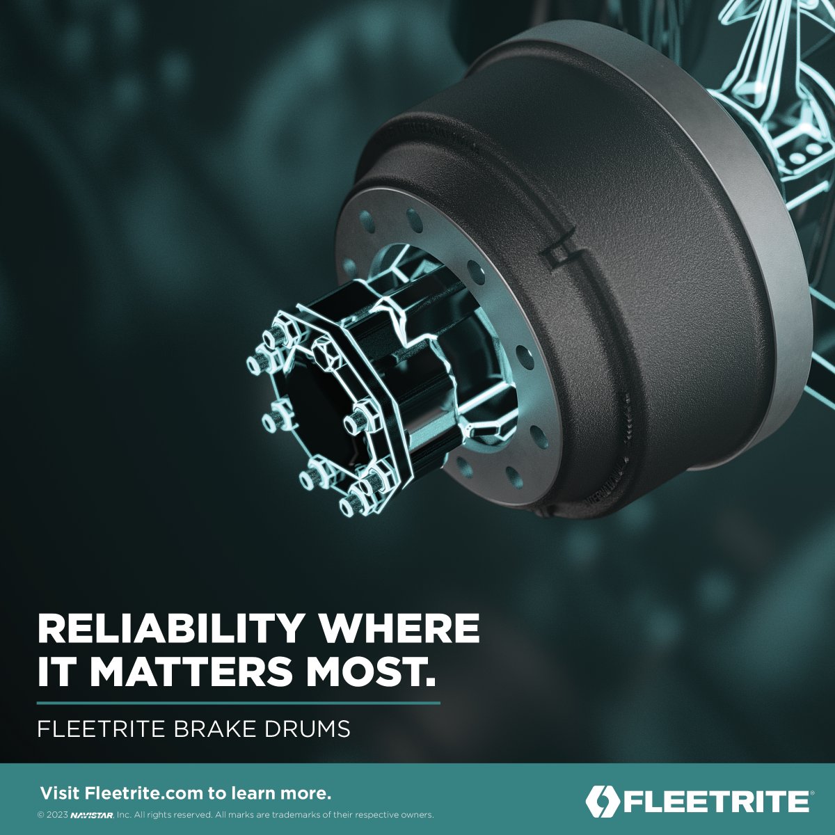 Designed for reliability, #Fleetrite Brake Drums are manufactured to provide better structural integrity than traditional notch balancing. Visit RepairLinkShop.com to find the brake drums you need today!

#WeGoTheExtraMile
#TheAscendanceDifference
#InternationalTrucks
