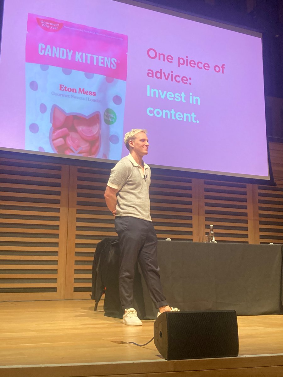 EmmaWeinbren's tweet photo. “If you’re not producing content, your brand won’t survive” Jamie Laing #genzconference @TheGrocer https://t.co/SXjlw0UIIA