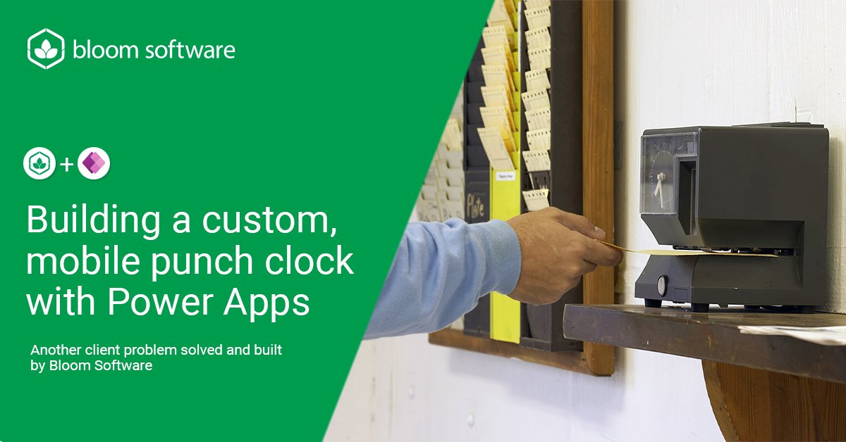 ⏱️Punch in / punch out with Power Apps. 

We help a business build a custom, mobile punch clock with Power Apps. Read our article - built in #Microsoft Sway – to find out how we made it happen: bit.ly/3JjmEzf

#PowerApps #Microsoft365