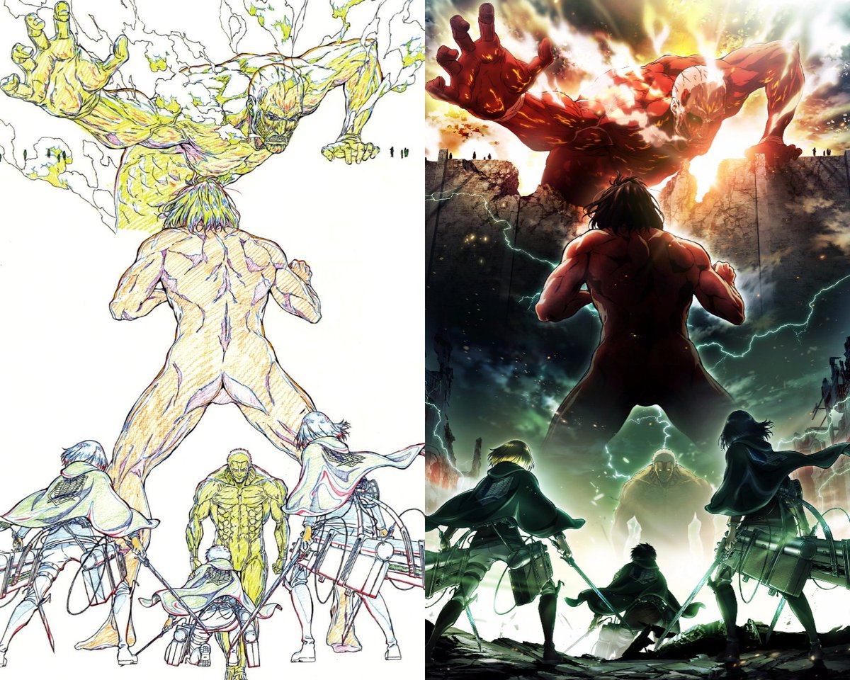 AoTWiki's tweet photo. Attack on Titan Season 2 Key Visual https://t.co/EhIIs8inSx