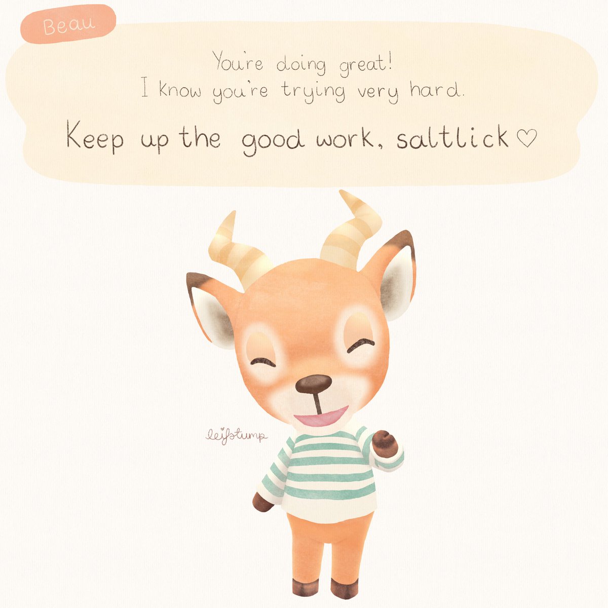 beau has a special message for you 🤍

[ #art #artist #artistontwitter #animalcrossing #animalcrossingnewhorizons #acnh #acnhfanart #animalcrossingfanart ]