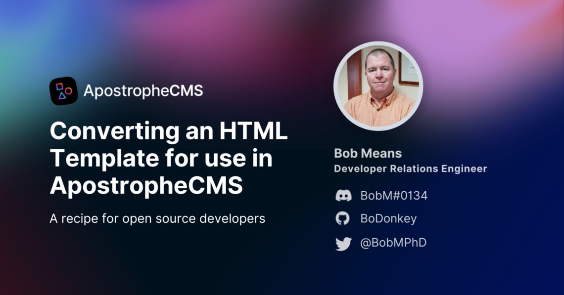 apostrophecms's tweet image. Creating a website from scratch can be daunting
🎥 🎬 In this #videotutorial, we walk through the steps to get your project started quickly by converting a premade #HTML template into Apostrophe. Check it out and share feedback!
#CMS #opensource #webdev
hubs.la/Q01GF0s-0