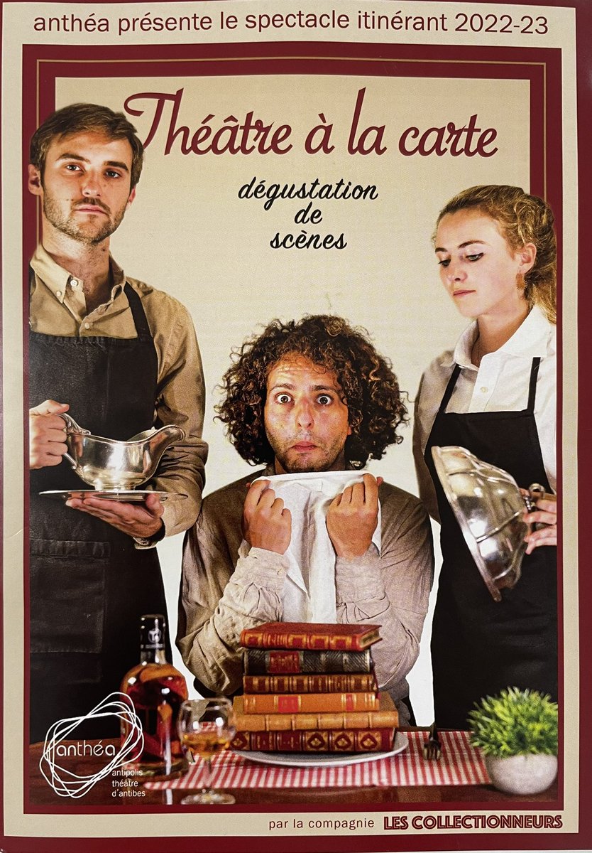 Tous les élèves de 3e ont eu la chance de déguster un « théâtre à la carte, dégustation de scènes » par la compagnie Les Collectionneurs suivi d'un moment d'échange avec les comédiens. Grand merci <a href="/theatreanthea/">théâtre anthéa</a> pour ce bon moment, un vrai régal ! #theatre #EAC <a href="/AcademieNice/">Académie de Nice</a>